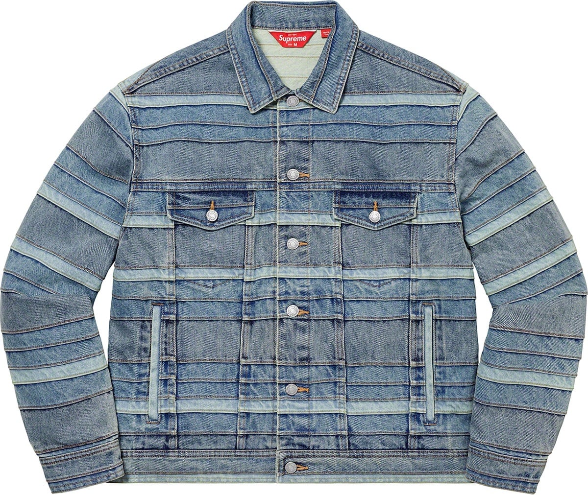 Layered Denim Trucker Jacket view 4